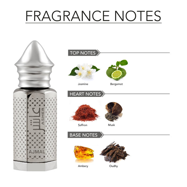 Asher Non-Alcoholic Attar 12ML for Men & Women