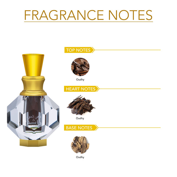 DHANUL OUDH RAASHID Non-Alcoholic Attar 3ML for Men & Women
