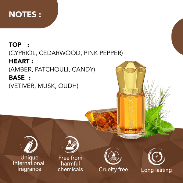 DUBAI OUD Non-Alcoholic Attar 5ML for Men & Women